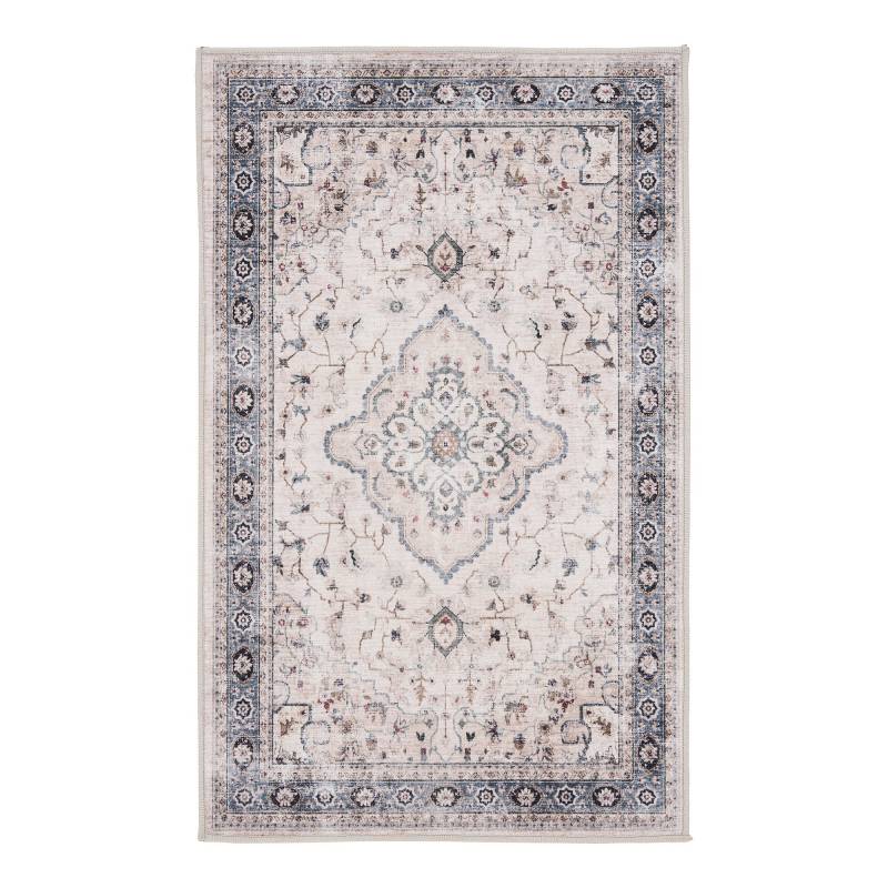 Havana d&oslash;rm&aring;tte 50x80cm i 100% polyester hvid/beige/st&oslash;vet bl&aring;