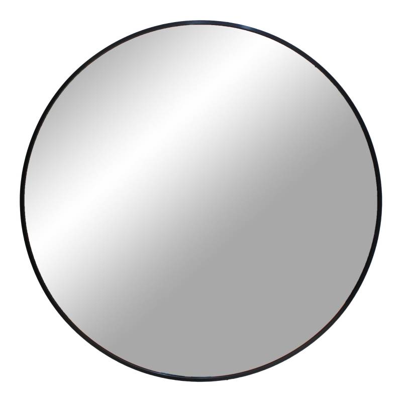 Madrid spejl &Oslash;80cm med sort aluminium ramme