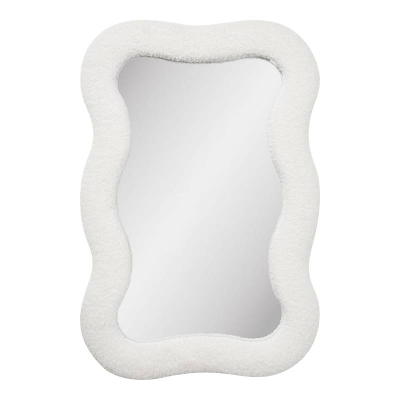 Bosaro spejl 80x54cm med hvid teddy ramme