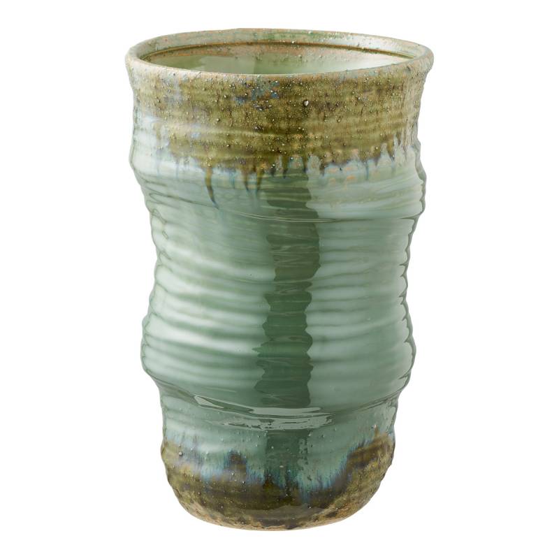 Vase i keramik &Oslash;22x34,5cm gr&oslash;n