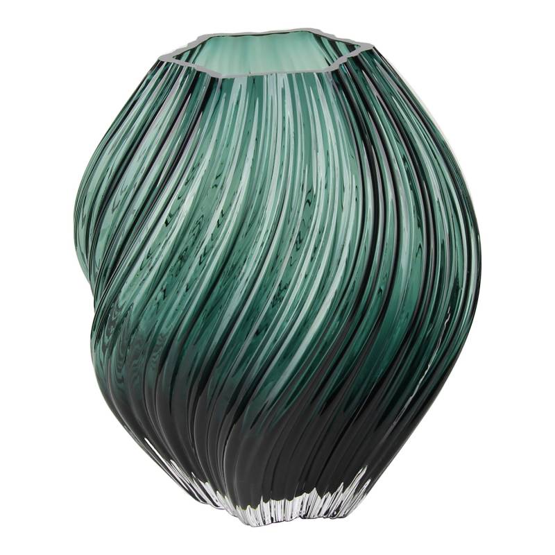 House Nordic vase i mundbl&aelig;st glas &Oslash;19x23cm m&oslash;rkegr&oslash;n