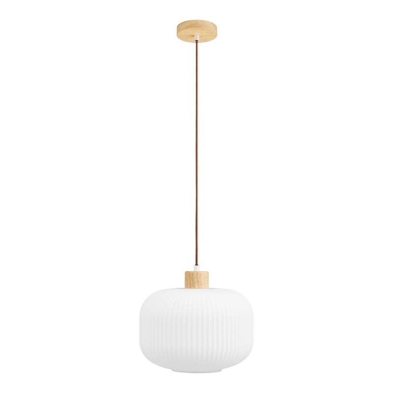 House Nordic Argalo pendel &Oslash;30cm i tr&aelig; og hvid glas