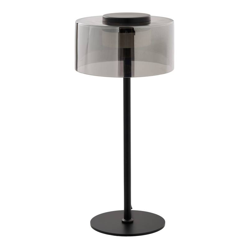 Cholet bordlampe LED &Oslash;20cm i st&aring;l og glas sort