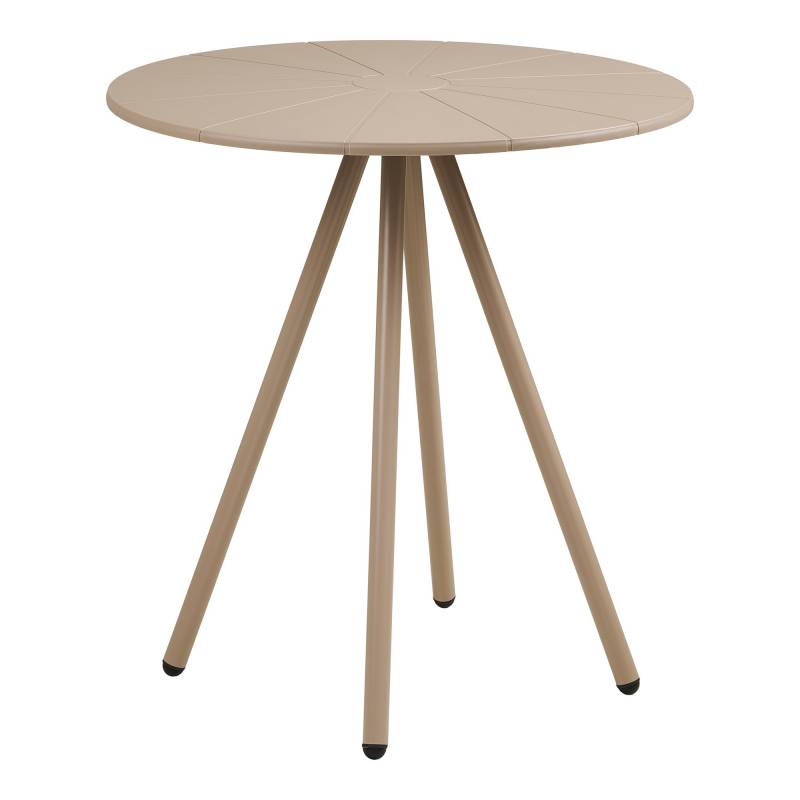 Barletta caf&eacute;bord &Oslash;70cm i polypropylen og st&aring;l taupe