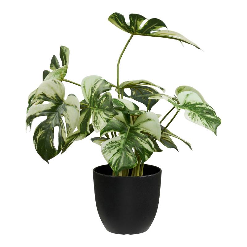 Monstera kunstig plante h&oslash;jde 43 cm gr&oslash;n