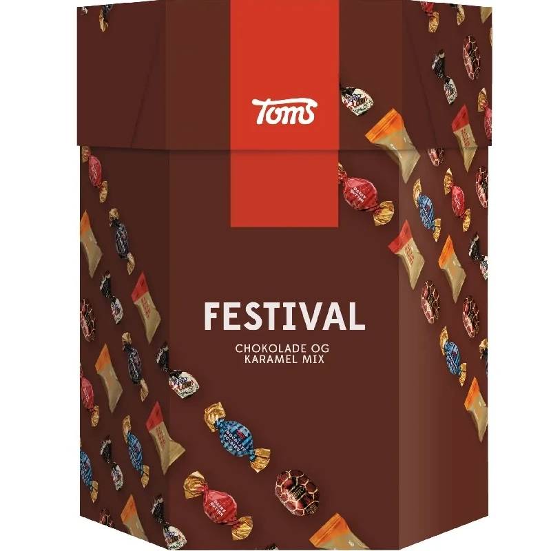 Toms Festival blanding med de kendte chokolader, 1,5 kilo