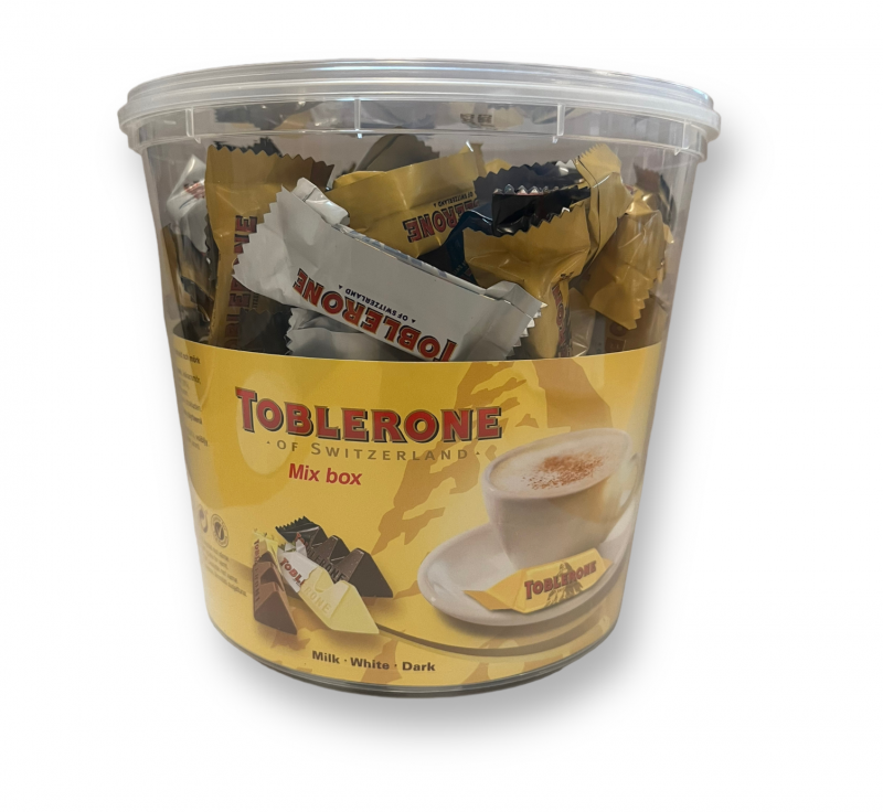 Toblerone mini indpakket chokolade 8gr, ca. 113 stk 904g.