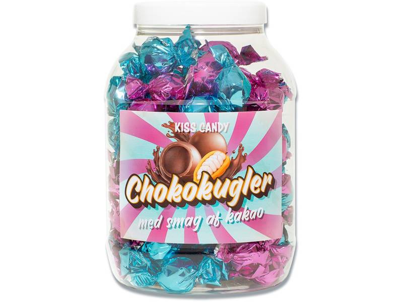 Choko-kugler med kakao smag i bøtte med 1,1kg