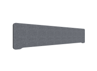 Lintex Edge bordskærm 200x40cm Cara stof mørk grå