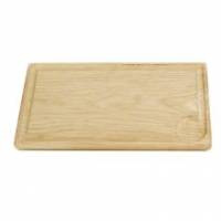 Skærebræt med saftrille 32x17.5x2.0 cm egetræ