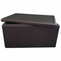 Termokasse 1/1GN p-eps 600x400x320mm 47 liter med låg sort