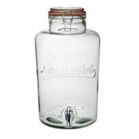Glasbeholder med tappehane 5.5 liter 19.2x19.2x34cm