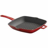 Lava grillpande 28x28 cm støbejern rød