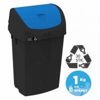Nordic recycle affaldsbeholder med vippelåg 25 liter sort og blå