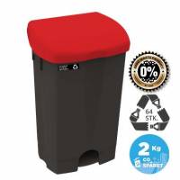 Nordic Recycle affaldsbeholder 50 ltr pedalspand sort-rød