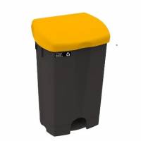 Nordic Recycle affaldsbeholder 50 ltr pedalspand sort-gul