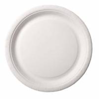 Paptallerken 22 cm FSC-m&aelig;rket uncoated Bionedbrydelig Hvid