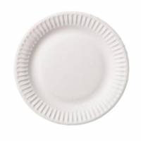 Paptallerken &Oslash;15 cm FSC Bionedbrydelig Hvid
