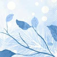 Serviet Duni 24x24cm 3-lags 1/4-fold Frosted Winter