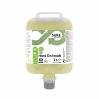 H&aring;ndopvask Sure Hand Dishwash DVM 2ltr uden parfume og farve klar plantebaseret