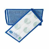 Moppe 30 cm microfiber med velcro bl&aring; til 13543