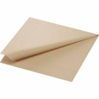 Serviet Duni Natural brown 40 x 40cm 3-lag 1/8 fold Brun