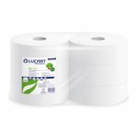 Toiletpapir Lucart Jumbo Eco 380 B8.9cmxL380m 2-lags Ecolabel med Hylse Hvid