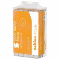 H&aring;ndkl&aelig;deark Satino HiCycle V-fold 2-lag L24xB23xD11.5cm Genbrug Hvid