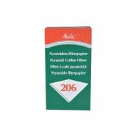 Melitta pyramidefilter 206 bleget, 200 stk