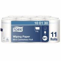H&aring;ndkl&aelig;derulle Tork Standard Mini M1 1-lag &Oslash;14xB21.5cmxL120m U/Hylse Mix Hvid