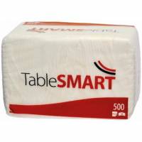 TableSMART servietter 33x33cm 1-lags hvid, 500 stk