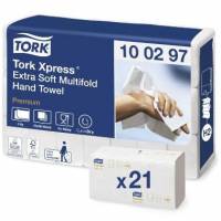 H&aring;ndkl&aelig;deark Tork Premium H2 M-Fold 2-lag L34xB21.2xD8.5cm Nyfiber Hvid