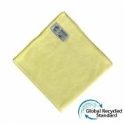 Klud 40x40 cm Microfiber Strikket Svanemærket Gul, 10 stk