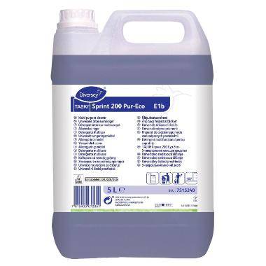Universalreng&oslash;ring Sprint 200 Pur-Eco med Farve/Parfume 5 ltr Bl&aring;