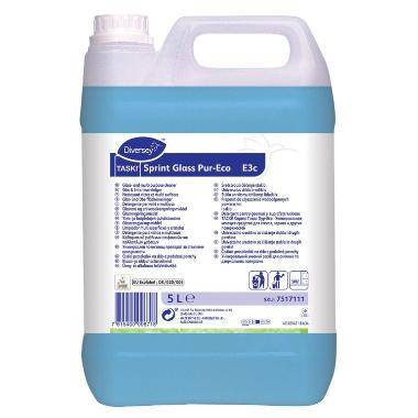 Glasrens Sprint Glass Pur-Eco med Parfume/Farve 5 ltr Bl&aring;