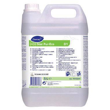 H&aring;ndopvask Suma Star Pur-Eco D1 Svanem&aelig;rket uden Farve/Parfume 5 ltr