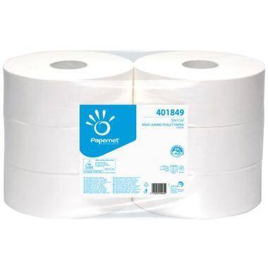 Toiletpapir Papernet Jumbo Maxi 2-lag &Oslash;262 mm x360 m Nyfiber