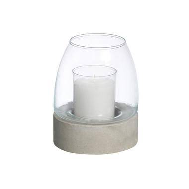 Holder til Relight refill lys rund i beton og glas