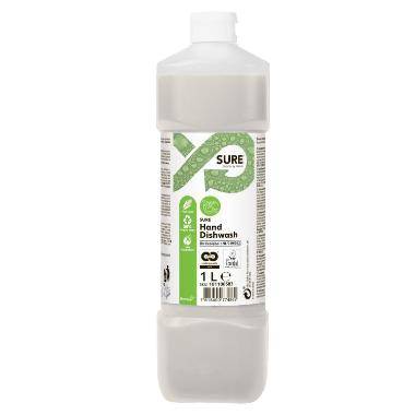 H&aring;ndopvask SURE Dishwash Plantebaseret uden Farve/Parfume 1 ltr