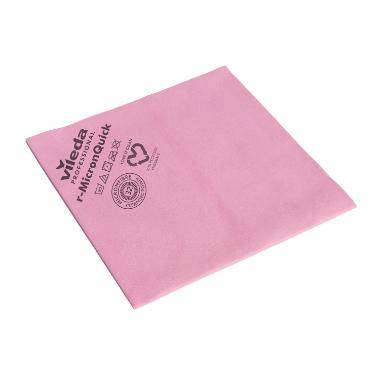 Klud r-MicronQuick  40x38 cm Microfiber Rød 70% genbrugsplast, 5 stk