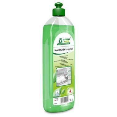 H&aring;ndopvask MANUDISH Original Blomsterm&aelig;rket uden Parfume 1 ltr Gr&oslash;n