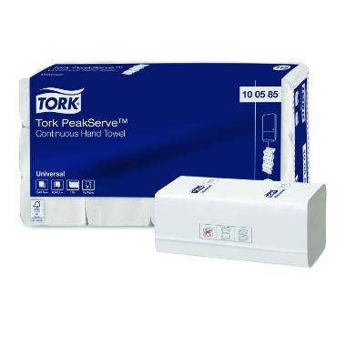 H&aring;ndkl&aelig;deark Tork Universal H5 PeakServe Continuous 1-lag 22.5x20.1 cm Hvid