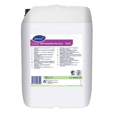 T&oslash;jvask Skyllemiddel Clax Soft Sensitive Pur-Eco 52A1 Svane uden Parfume 10 ltr