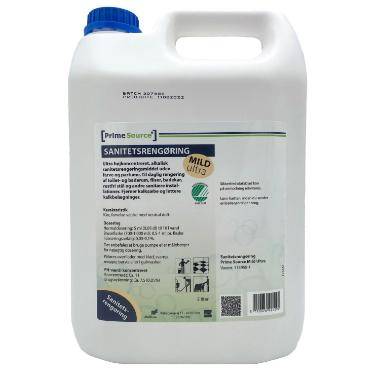 Sanitetsreng&oslash;ring Prime Source Mild ULTRA Svane h&oslash;jkonc uden Farve/Parfume 5 ltr