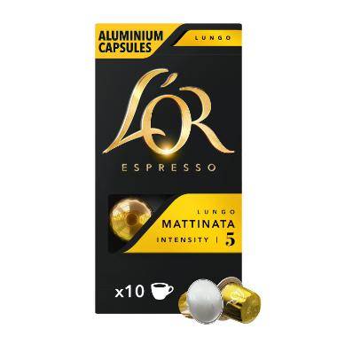 L'OR Lungo Mattinata kaffekapsel styrke 5, 10 kapsler