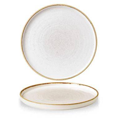 Churchill Stonecast porcelæn tallerken flad med kant Ø26cm vanilje