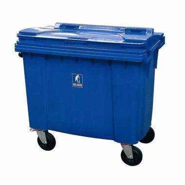 Craemer affaldscontainer 4-hjulet 1100 liter blå