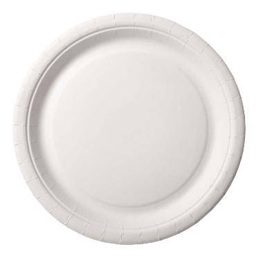 Paptallerken 22 cm FSC-m&aelig;rket uncoated Bionedbrydelig Hvid