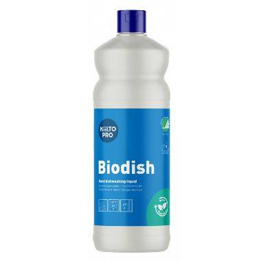 H&aring;ndopvask Kiilto Natura Biodish Svanem&aelig;rket uden farve og parfume 1 ltr