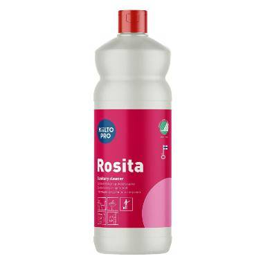 Sanitetsreng&oslash;ring alkalisk Kiilto Rosita Svanem&aelig;rket med parfume 1 ltr R&oslash;d
